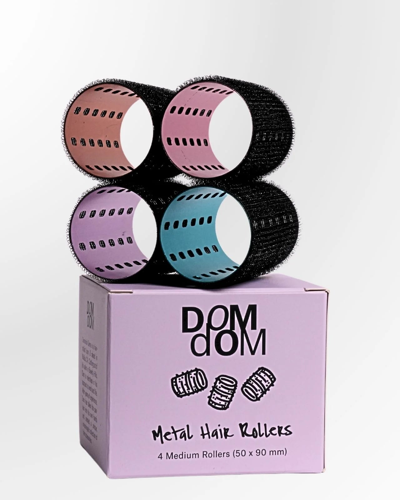 Dom Dom Metal Hair Rollers 4 Pack Medium
