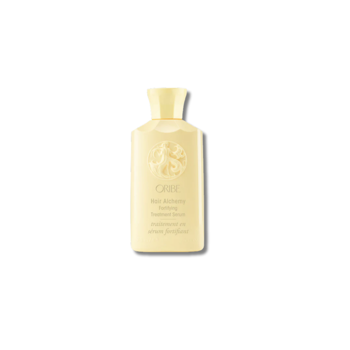 Oribe hair product bottle on a white background
