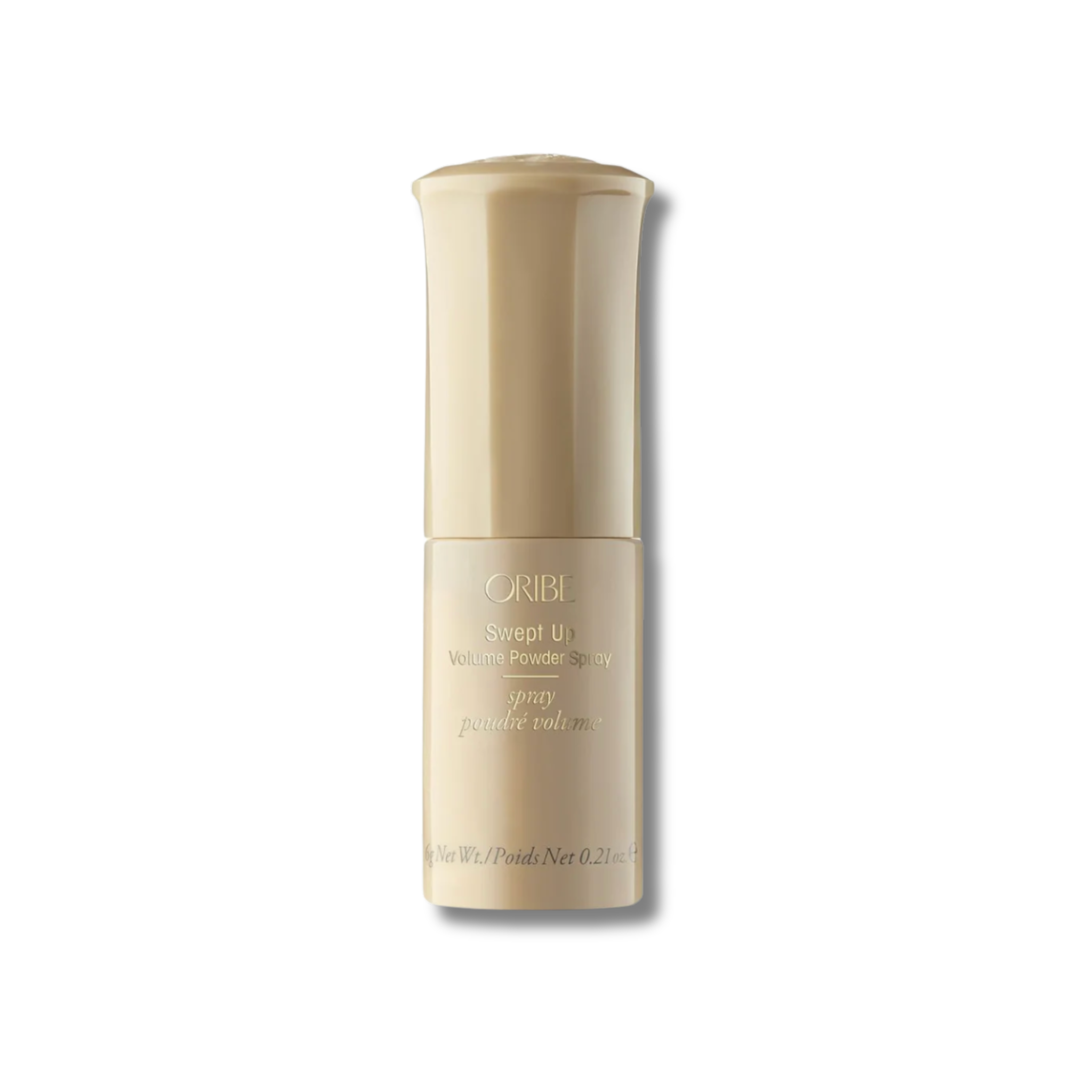 Skincare bottle with Oribe branding on a white background
